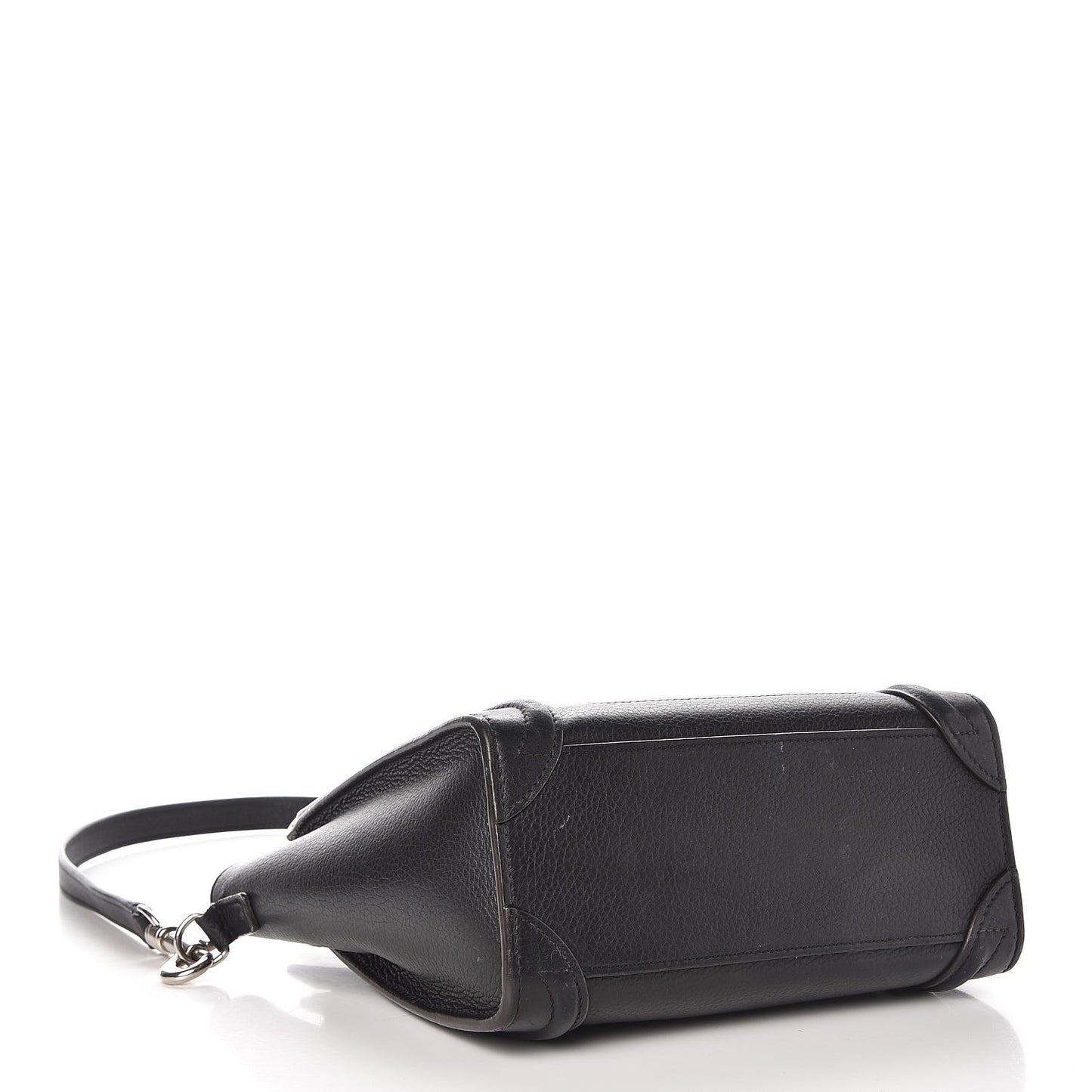 Drummed Calfskin Nano Luggage Black