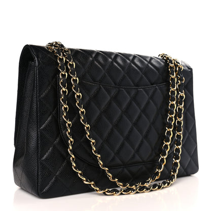 Chanel Caviar Quilted Maxi Single Flap Black 3 of 9