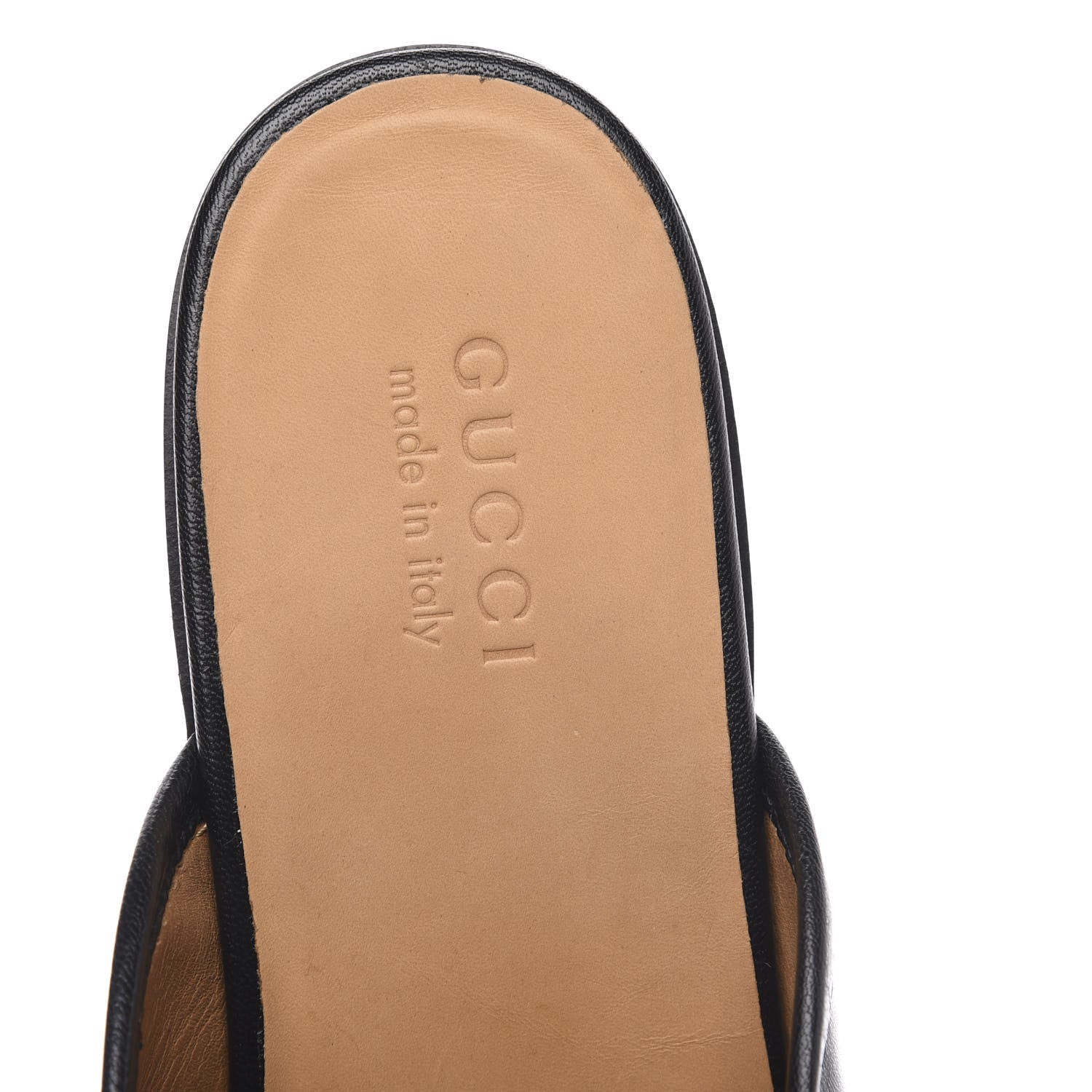 Gucci Goatskin Mens Horsebit Slippers 10 Black 6 of 9