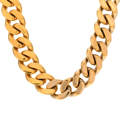 Saint Laurent Metal Curb Chain Necklace Gold 4 of 5