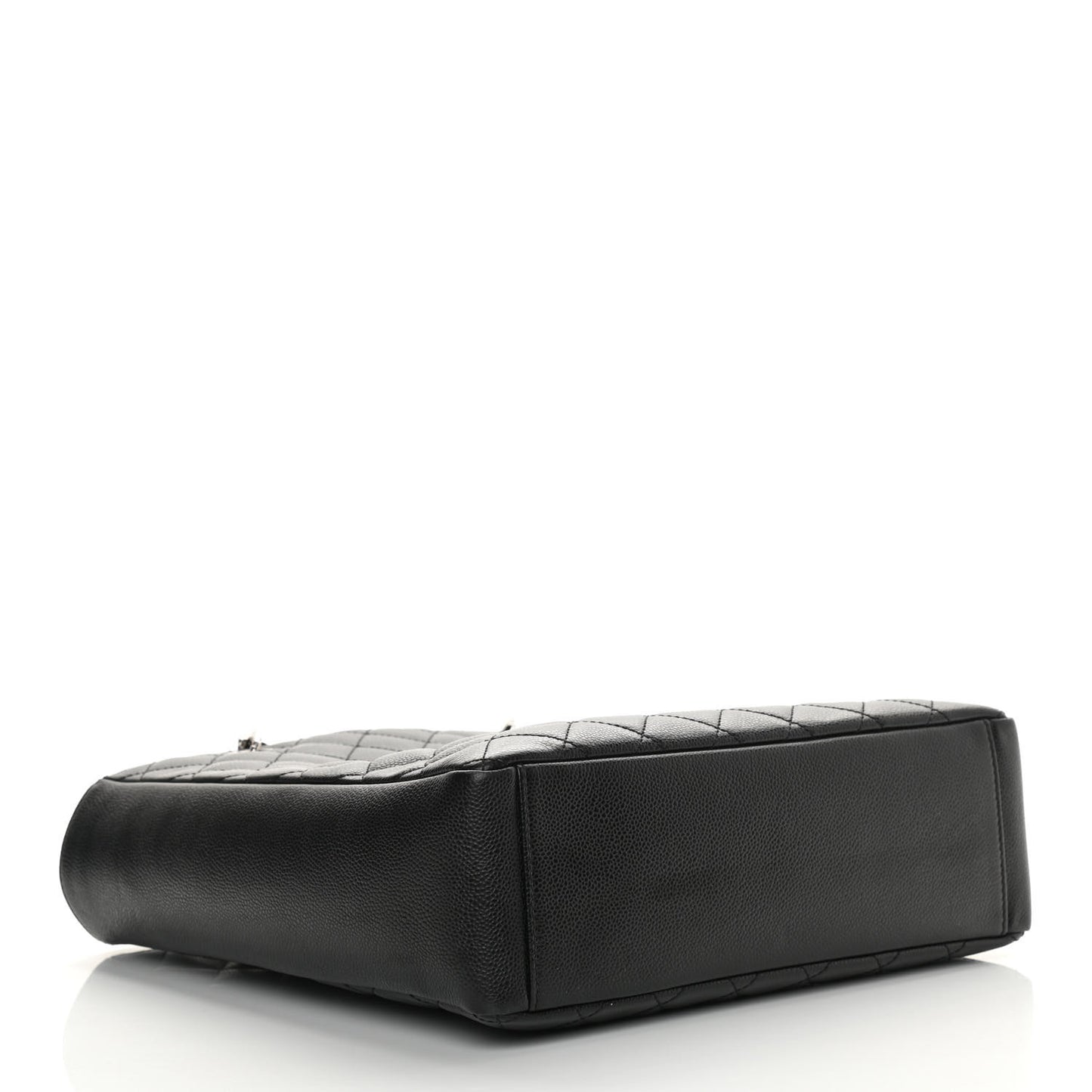 Caviar Quilted Vertical Grand Shopping Tote GST Black