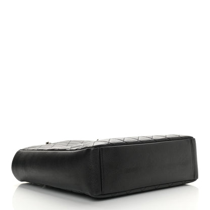 Chanel Caviar Quilted Vertical Grand Shopping Tote GST Black 4 of 12