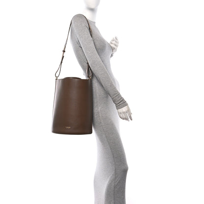 Burberry Calfskin Medium Bucket Bag Earth 2 of 9