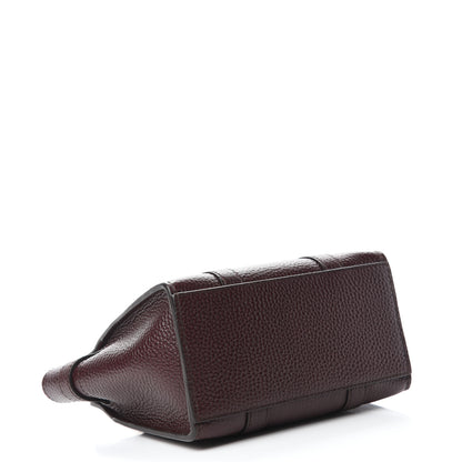 Mulberry Small Classic Grain Micro Bayswater Zip Tote Oxblood 4 of 9