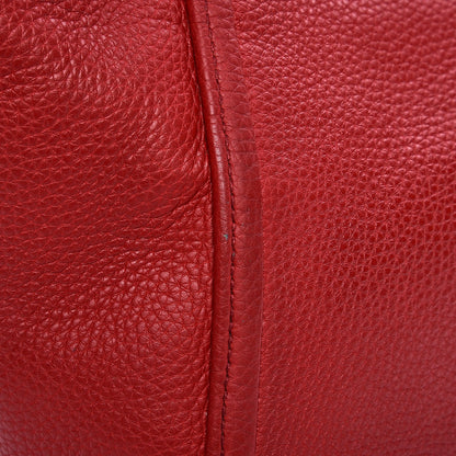 Gucci Pebbled Calfskin Small Soho Top Handle Bag Red 13 of 17