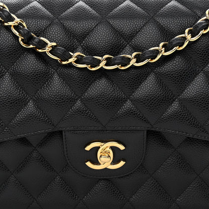 Chanel Caviar Quilted Jumbo Double Flap Black 8 of 12