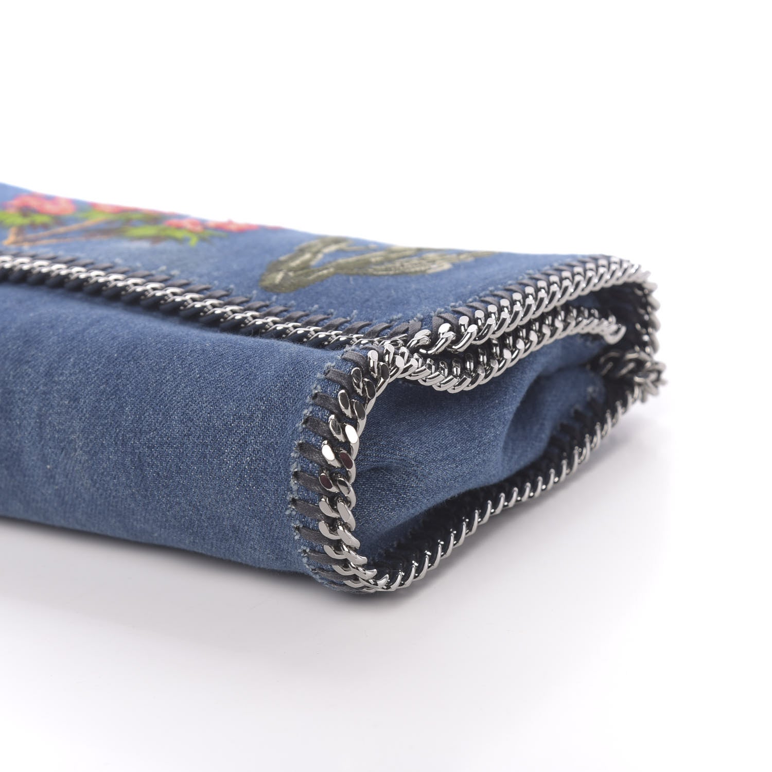 Stella McCartney Eco Denim Embroidered Falabella Crossbody Cerulean 8 of 10