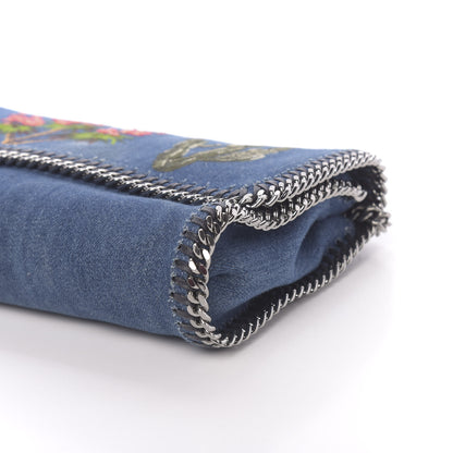 Stella McCartney Eco Denim Embroidered Falabella Crossbody Cerulean 8 of 10