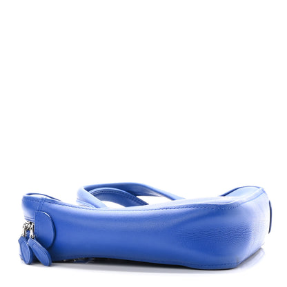 Balenciaga Shiny Day Calfskin Logo XS Triangle Chain Duffle Bleu Roi White 4 of 10