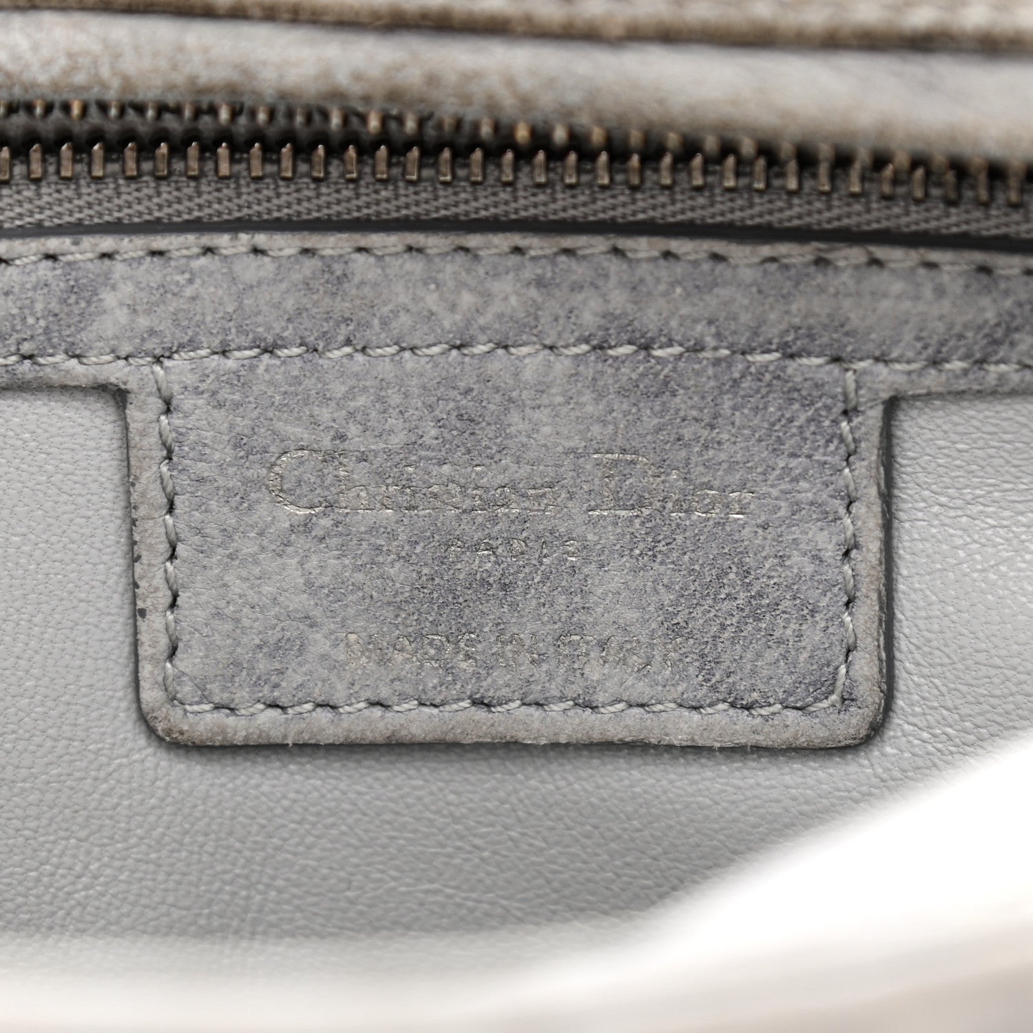 Christian Dior Lambskin Cannage Medium Lady Dior Grey 9 of 14