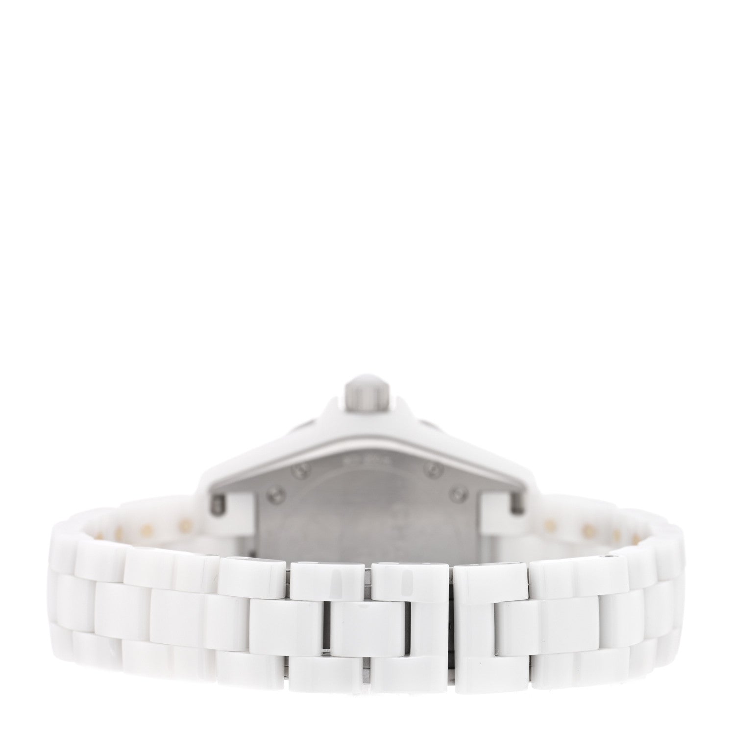 Chanel Stainless Steel Ceramic Diamond Pave Bezel 33mm J12 Quartz Watch White 3 of 4