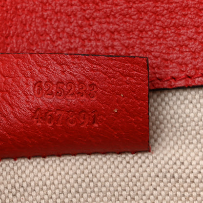 Gucci GG Supreme Monogram Apple Interlocking G Belt Bag Beige Multicolor Lobster Red 7 of 11