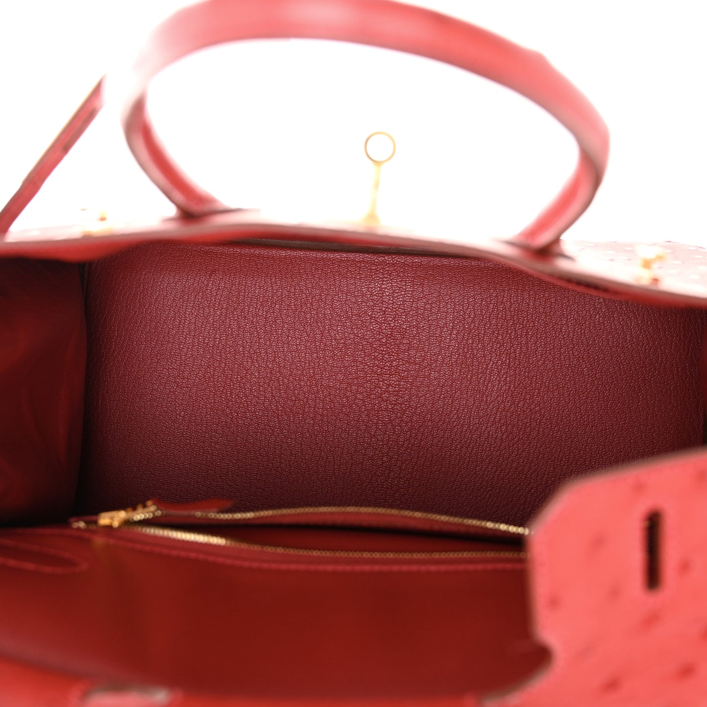Ostrich Birkin 30 Rouge Vif