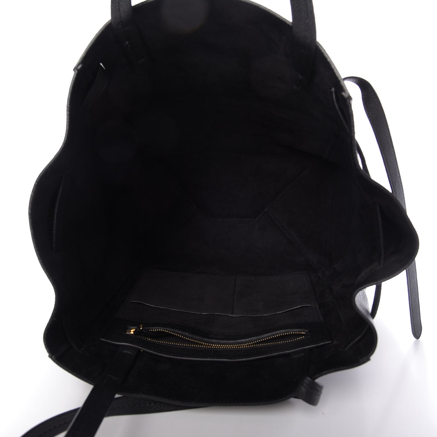 Celine Soft Grained Calfskin Small Belt Cabas Phantom Black 5 of 9