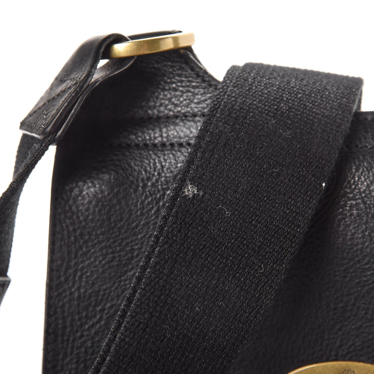 Natural Grain Calfskin Antony Messenger Crossbody Black