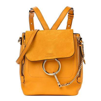 Chloe Suede Calfskin Small Faye Backpack Dusty Yellow 1 of 12