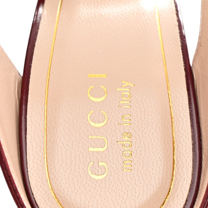 Gucci Regent Calfskin Wedge Mules 39 Rosso Ancora 8 of 10