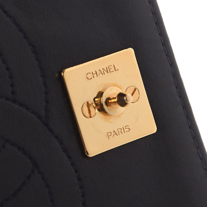 Chanel Lambskin Quilted Small Single Flap Bag Navy 6 of 9