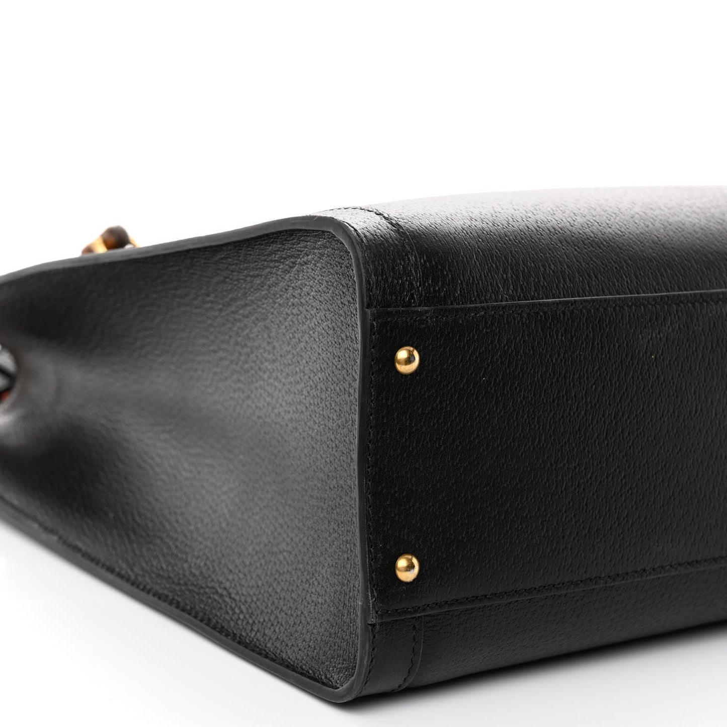 Wonka Grain Calfskin Large Diana Tote Bag Black