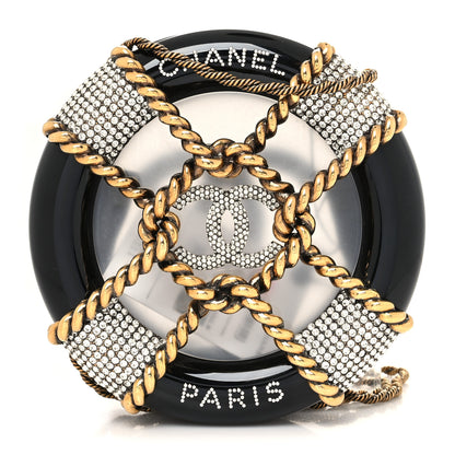 Chanel Resin Crystal Rescue Wheel Minaudière Black 1 of 10