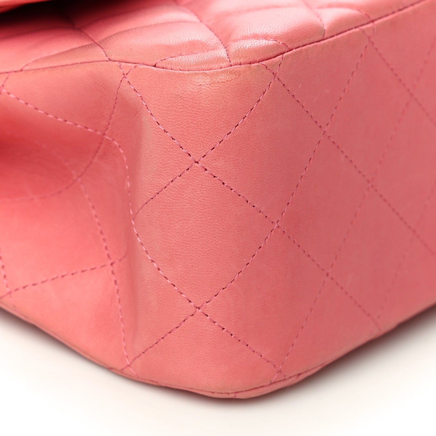 Chanel Lambskin Quilted Jumbo Double Flap Pink 9 of 29