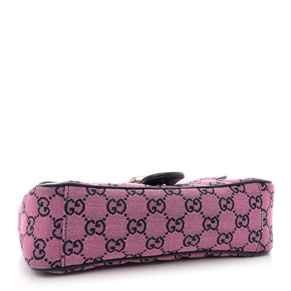 Gucci Monogram Multicolor Matelasse Diagonal Small GG Marmont Shoulder Bag Pink Blue 4 of 10