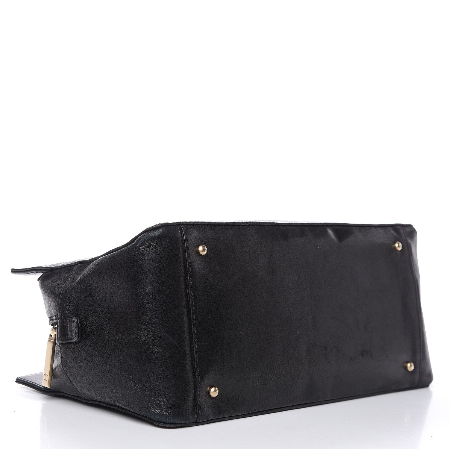 Chanel Calfskin Quilted CC Chocolate Bar Shoulder Bag Black 4 of 16