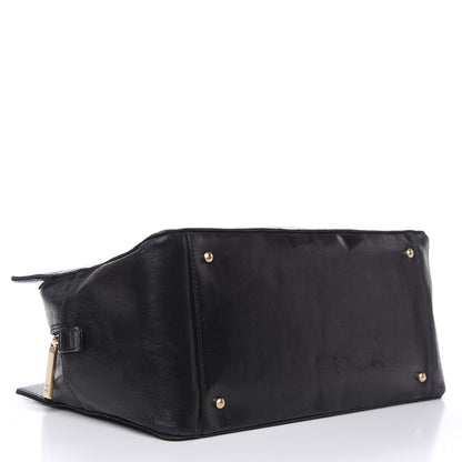 Chanel Calfskin Quilted CC Chocolate Bar Shoulder Bag Black 4 of 16
