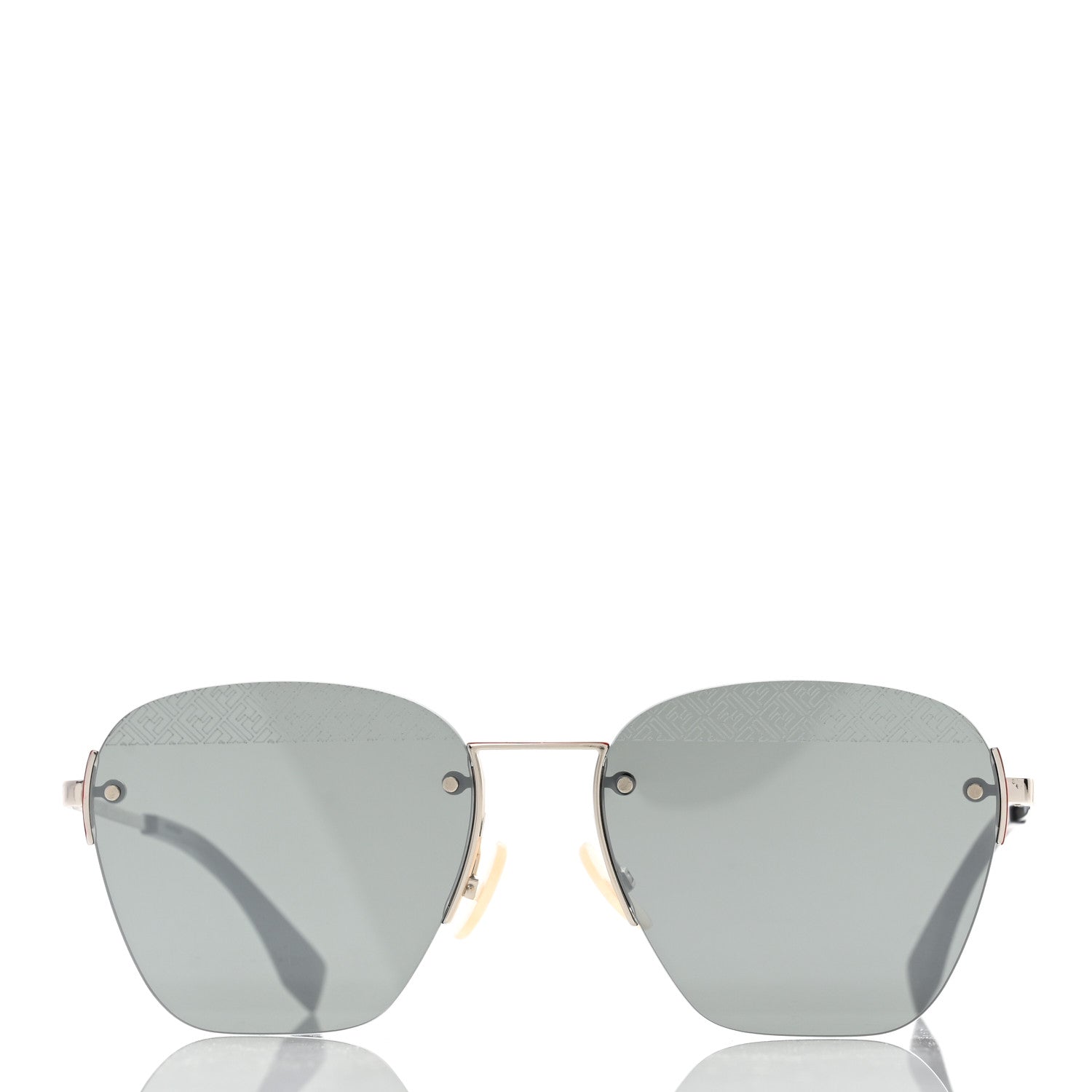 Fendi Metal Mirrored Sunglasses FF M0057/S Silver 2 of 8