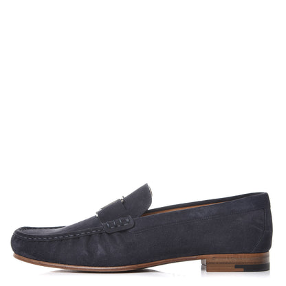 Louis Vuitton Suede Mens Montaigne Loafers 9.5 Marine 1 of 11