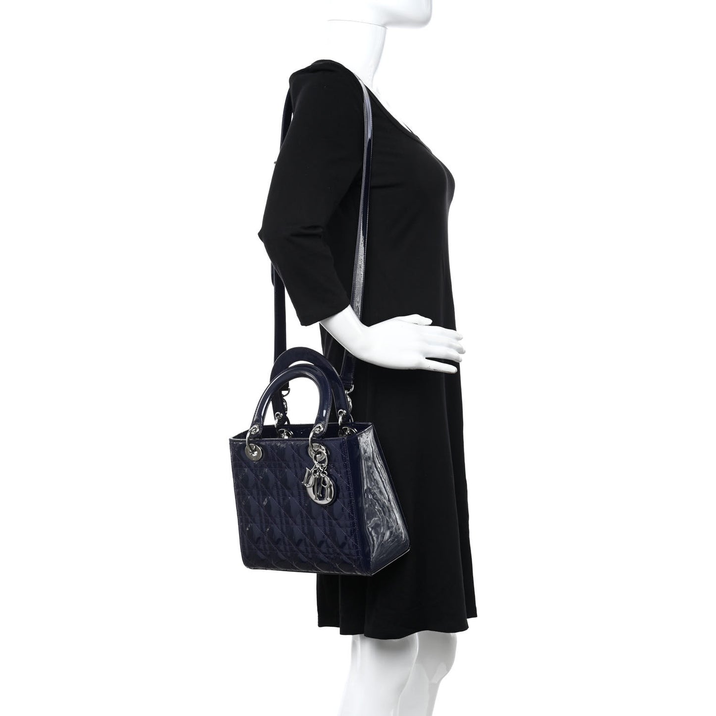 Patent Cannage Medium Lady Dior