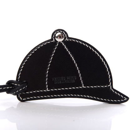 Hermes Swift Paddock Bombe Bag Charm Bleu Saint Cyr Rouge H 3 of 5