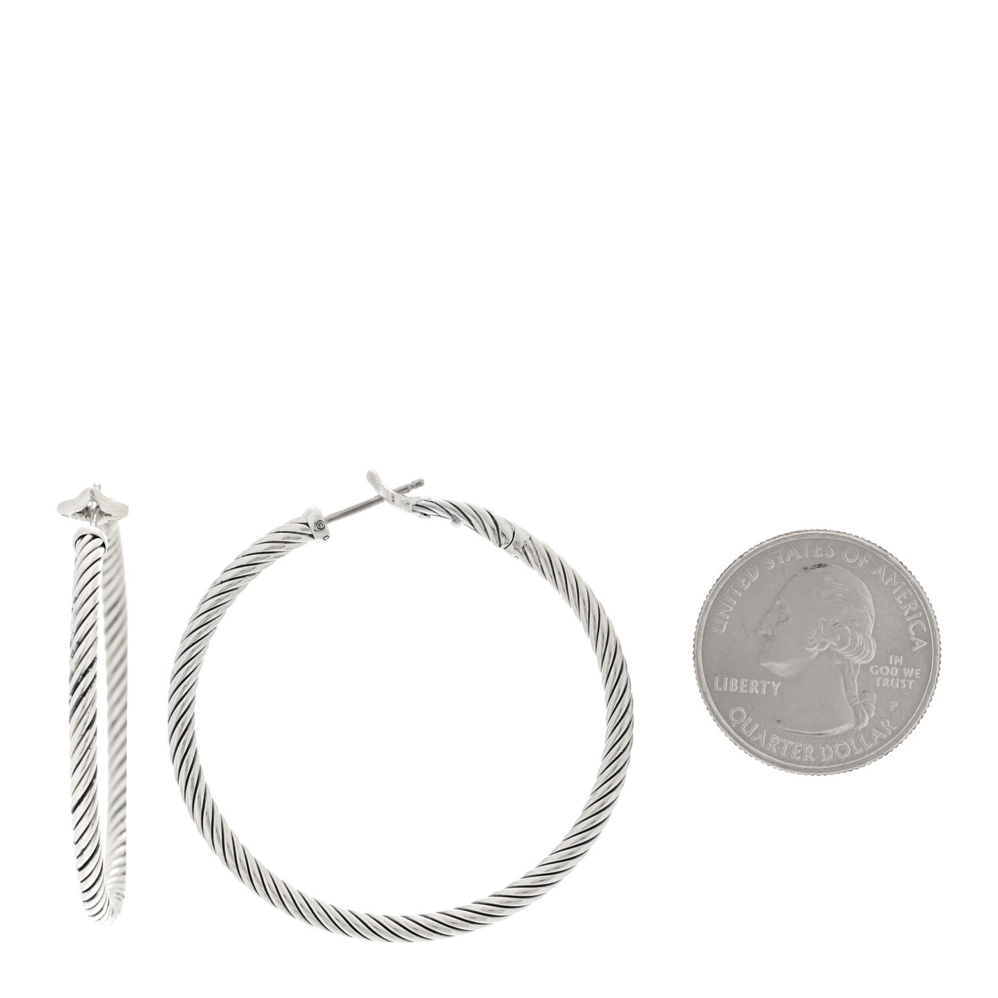Sterling Silver Medium Cable Classics Hoop Earrings