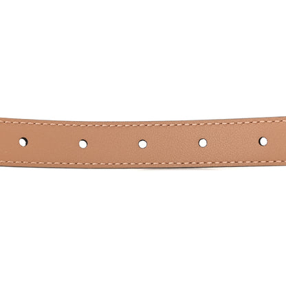 Gucci Azalea Calfskin Enamel Monochrome Double G 20mm Belt 80 32 Camelia 4 of 5