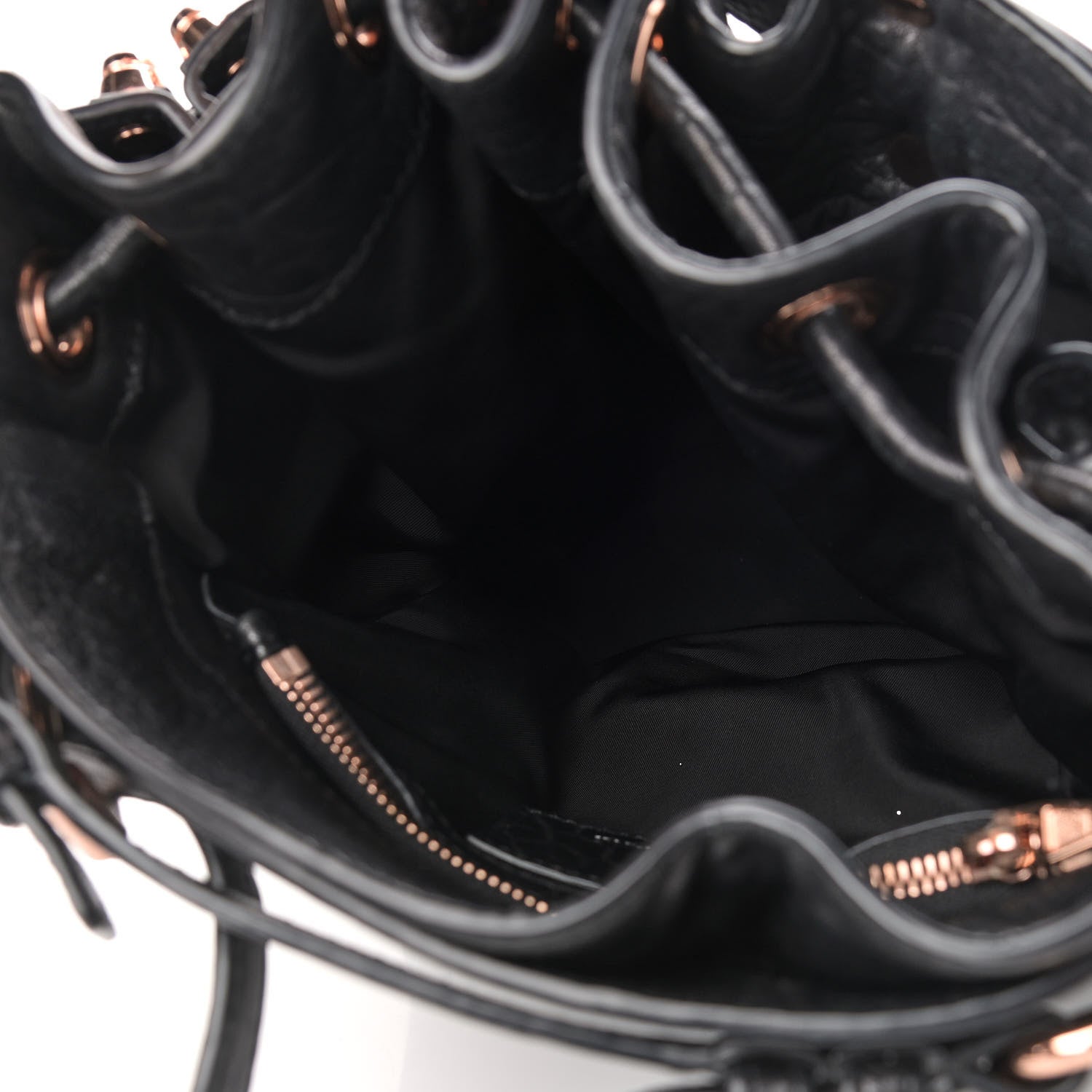 Alexander Wang Pebbled Lambskin Diego Bucket Black Rose Gold Hardware 5 of 13