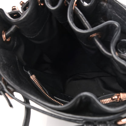 Alexander Wang Pebbled Lambskin Diego Bucket Black Rose Gold Hardware 5 of 13