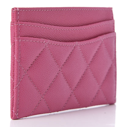 Chanel Caviar Quilted Card Holder Pink 3 of 9