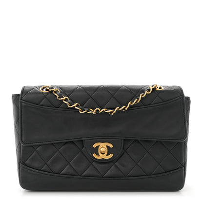 Chanel Lambskin Quilted Small Single Flap With Pouch Black 1 of 14