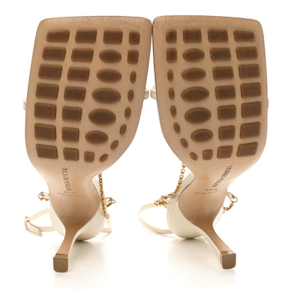 Bottega Veneta Lambskin Stretch Chain Strap 90mm Sandals 38.5 Sea Salt 4 of 7