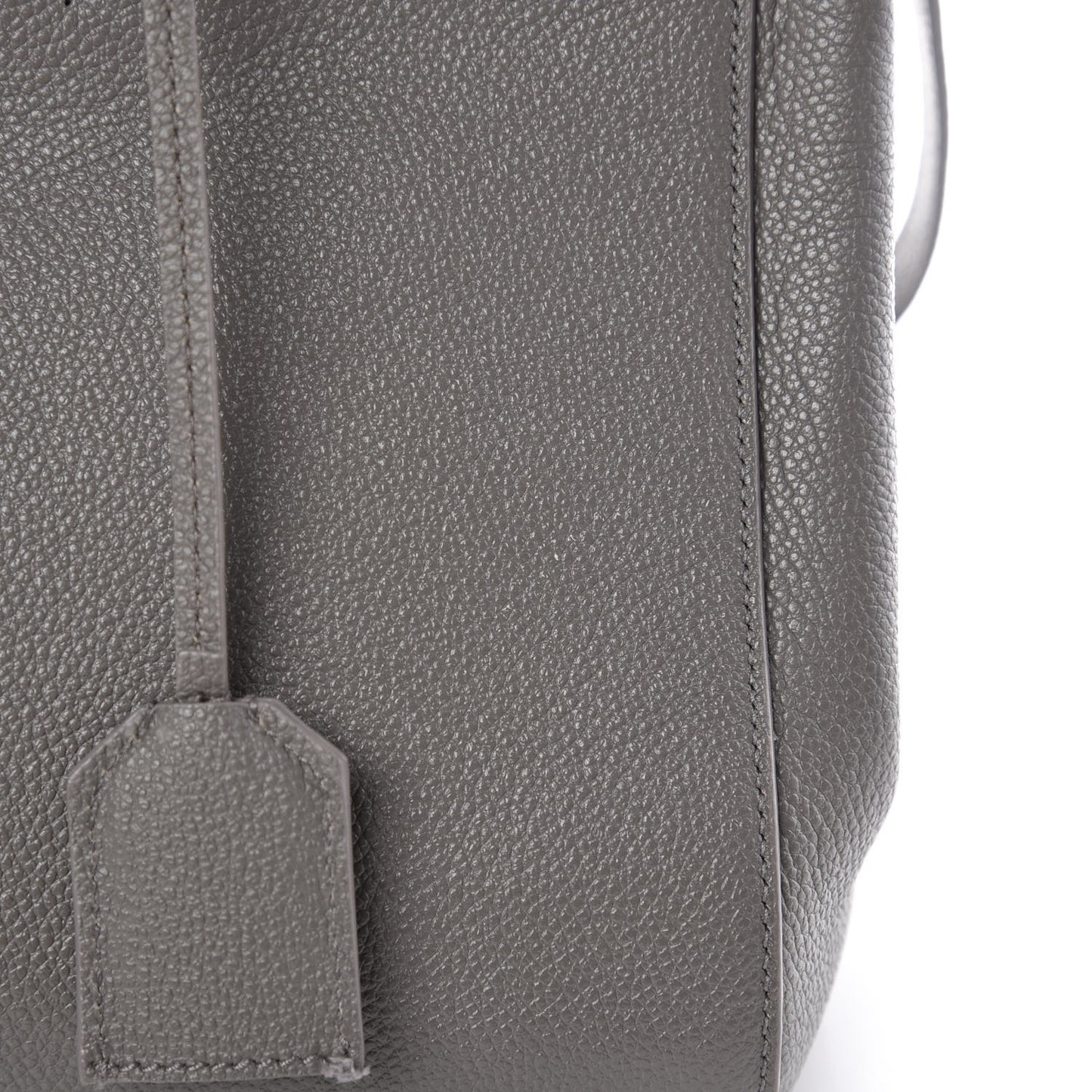 Grained Calfskin Small Cabas Rive Gauche Fog