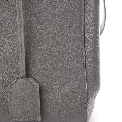 Saint Laurent Grained Calfskin Small Cabas Rive Gauche Fog 10 of 14