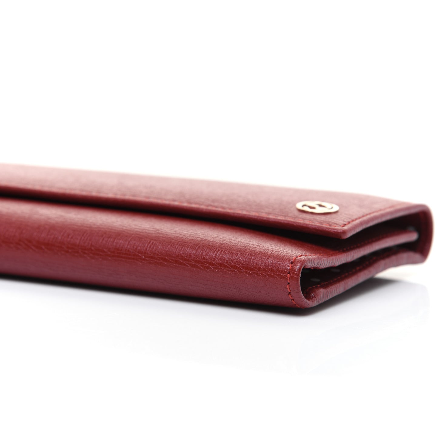Calfskin GG Continental Wallet Red