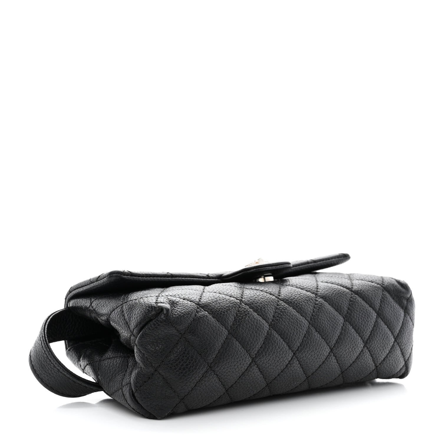 Chanel Grained Calfskin Quilted 2.55 Reissue Flap Belt Bag Clutch Black 4 of 12