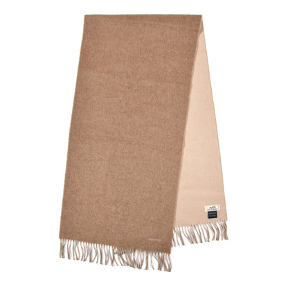 Hermes Cashmere Recto Verso Muffler Marron Glace Craie 2 of 4