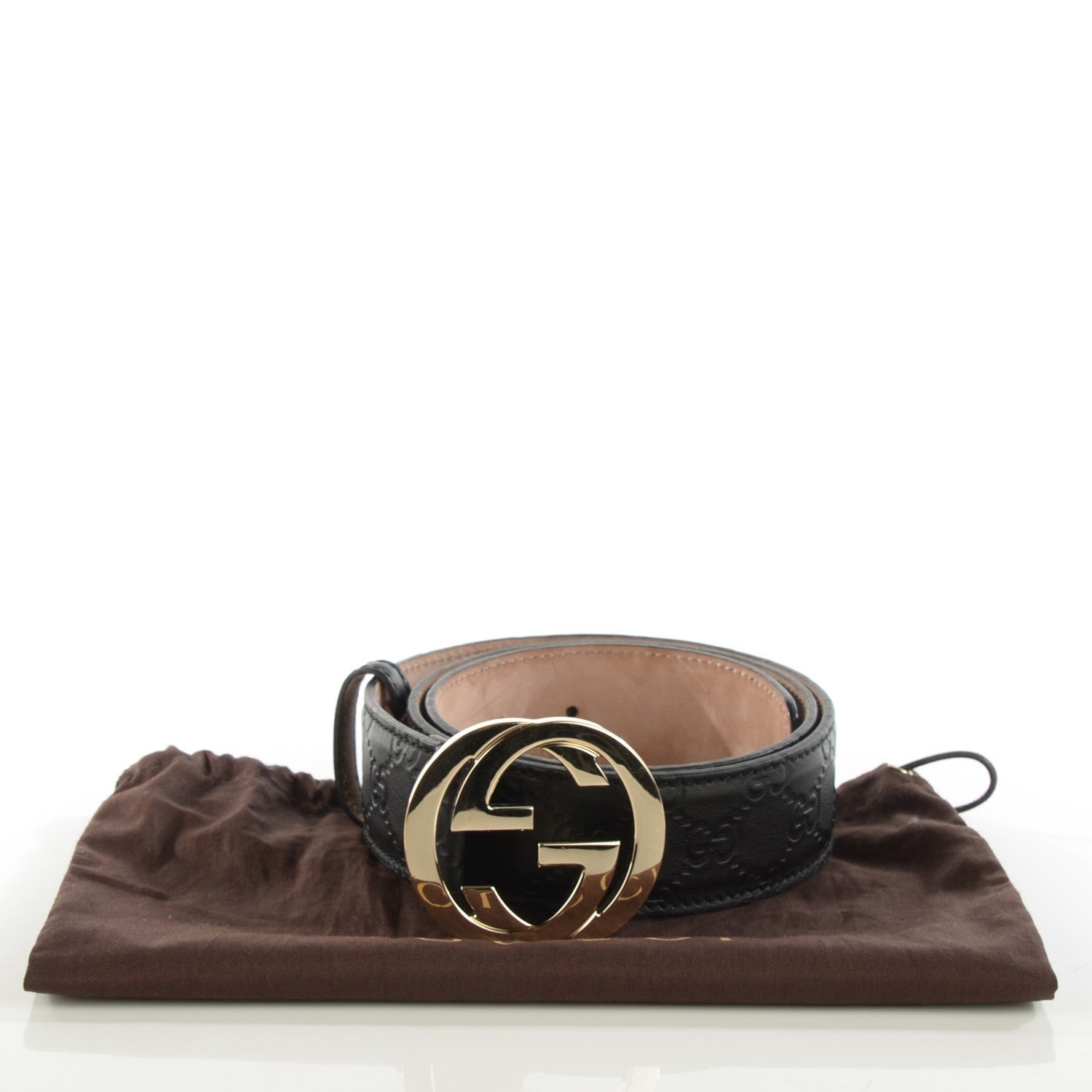 Gucci Guccissima Interlocking G 40mm Belt 85 34 Black 4 of 7
