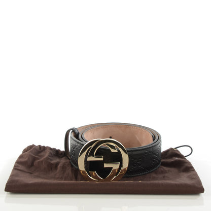 Gucci Guccissima Interlocking G 40mm Belt 85 34 Black 4 of 7