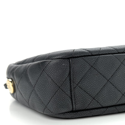 Chanel Iridescent Caviar Quilted Small Coco Tassel Camera Case Black 9 of 11