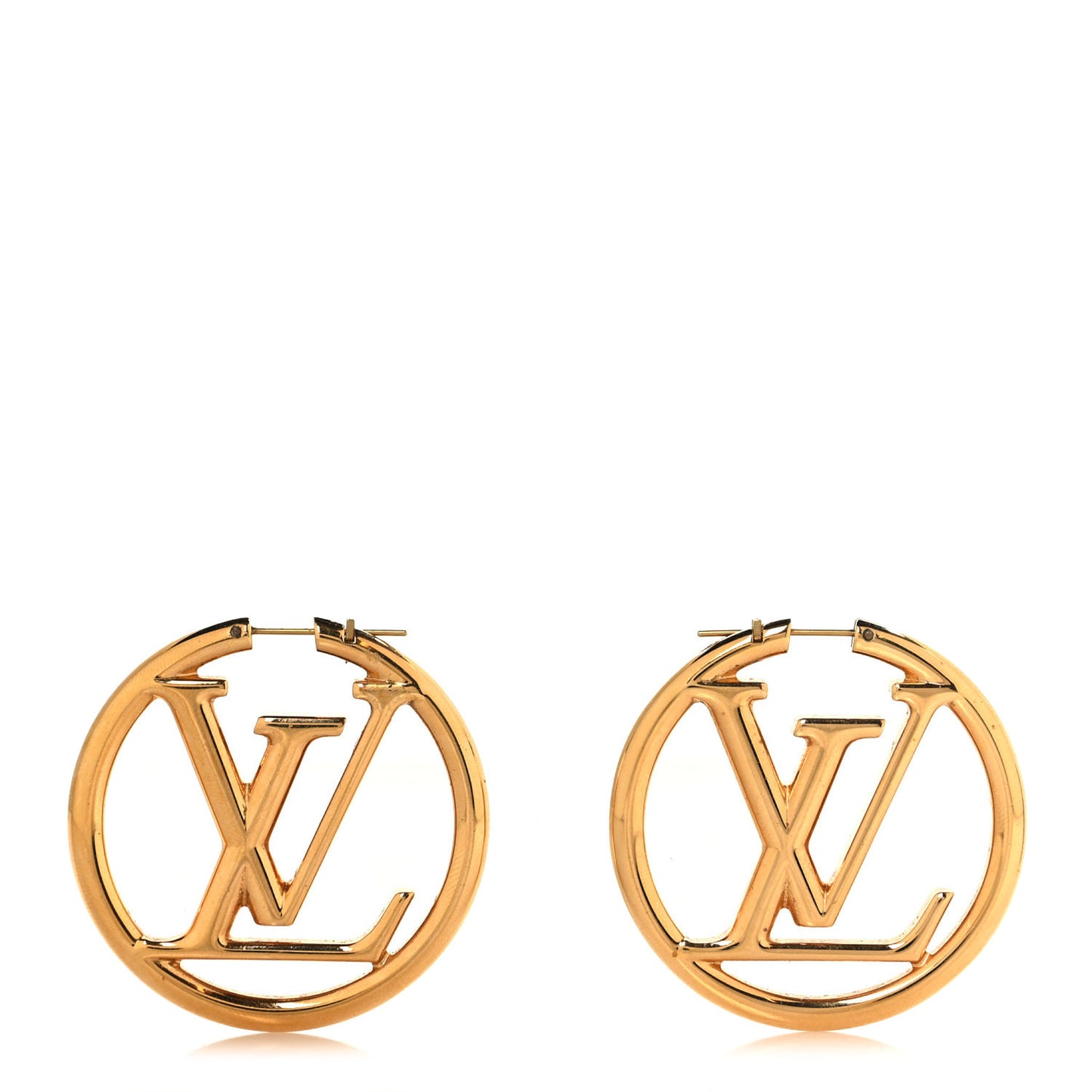 Metal Louise Hoop Earrings Gold