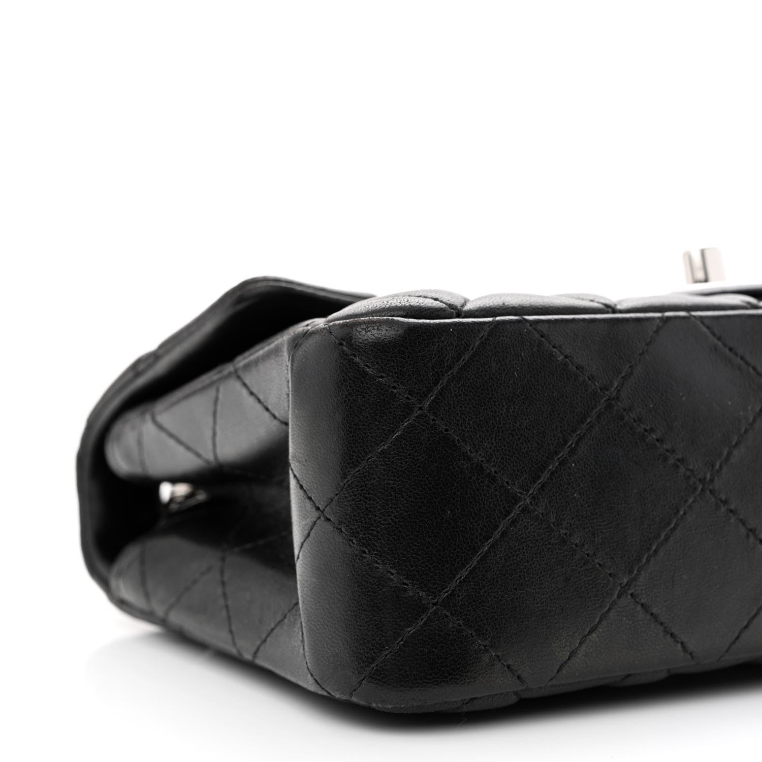 Chanel Lambskin Quilted Mini Rectangular Flap Black 9 of 11