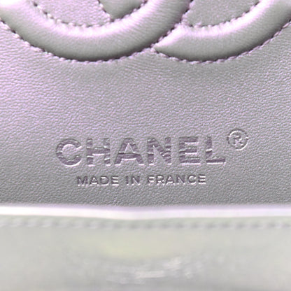 Chanel Iridescent Calfskin Quilted Small Double Flap Purple 6 of 9